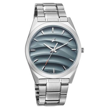 Fastrack Gelato Silver metal strap watch with Mint chip dial for Guys