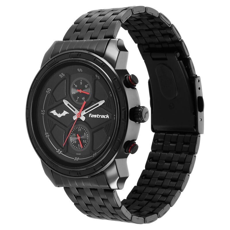 Buy Online Fastrack Batman Quartz Analog with Day and Date Black Dial ...
