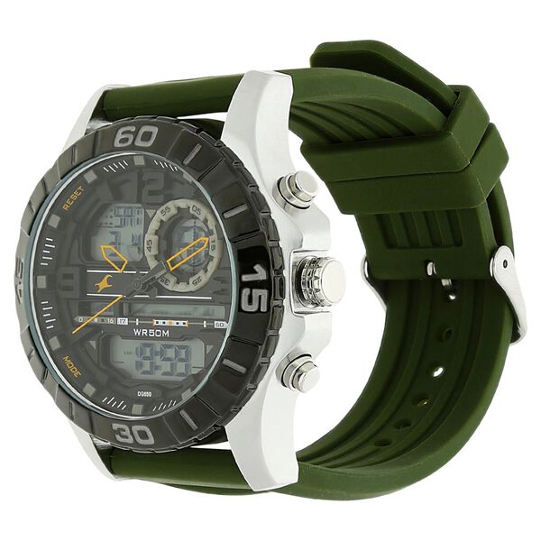 Fastrack Quartz Analog Digital Grey Dial Silicone Strap Watch for Guys - image number 1