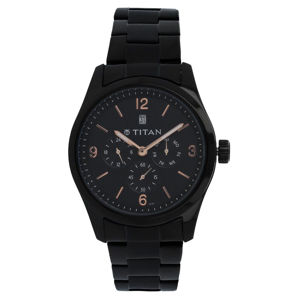 Titan black strap discount watches
