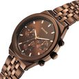 Sonata Eternia Quartz Multifunction Brown Dial Metal Strap Watch For Men - image number 2