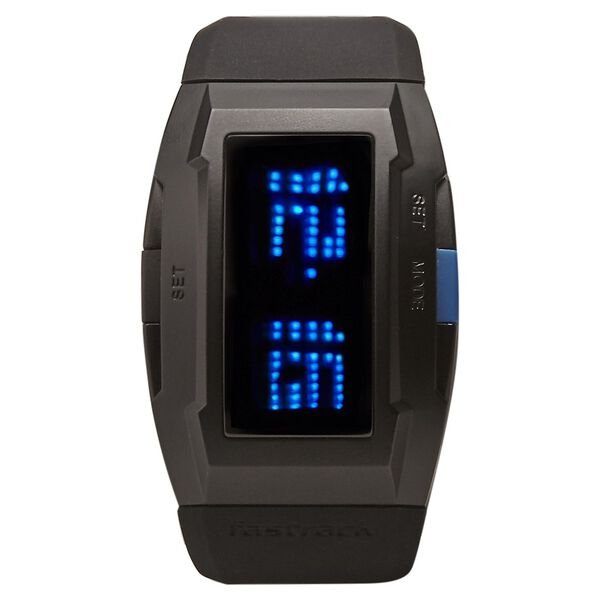 Fastrack Digital Black Dial Silicone Strap Watch for Guys - image number 0