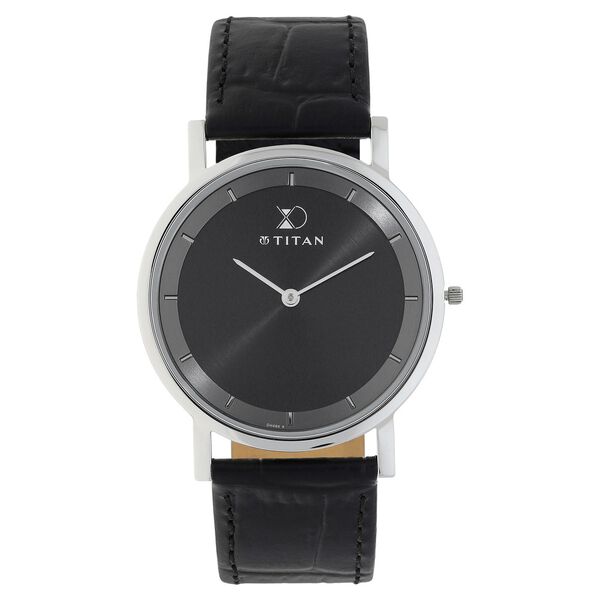 Titan Xerxes Desai Quartz Analog Black Dial Leather Strap Unisex Watch - image number 1