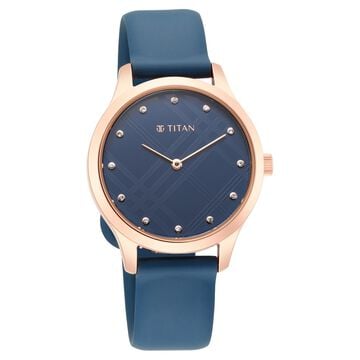 Titan Athleisure Blue Dial Analog Rubber Strap watch for Women