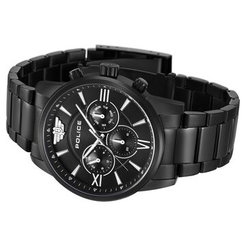 Police Black Dial Quartz Multifunction Watch for Men
