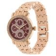 Titan Quartz Multifunction Red Dial Metal Strap Watch for Women - image number 1