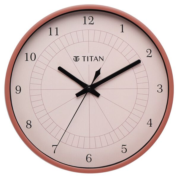 Titan Classic Quartz Analog Pink Dial Wall Clock - image number 1
