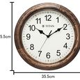 Titan Wooden Wall Clock with flame treated case White Dial Silent Sweep Technology - 35.5 cm x 35.5 cm (Medium) - image number 5