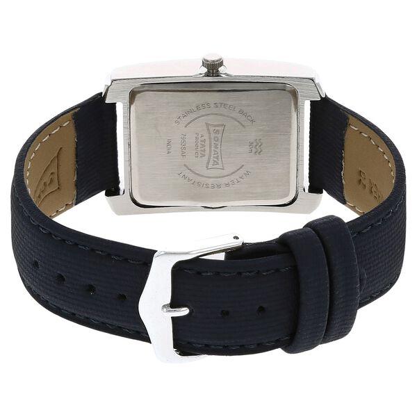Sonata Quartz Analog with Day and Date White Dial Leather Strap Watch for Men - image number 3