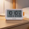Titan Alarm Clock - Digital Lcd Screen Display With Day Date Month Temperature Humidity, Rotating Knob Setting - image number 0