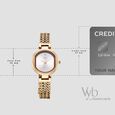 Vyb Seeker By Fastrack Quartz Analog Silver Dial Rose Gold Metal Strap Watch For Girls - image number 3