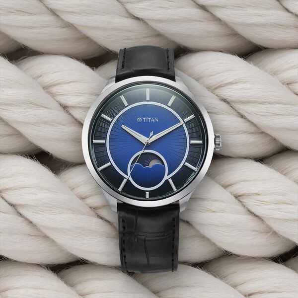 Titan Caelum Sun Moon Sub-Dial in Cobalt Blue - Stellar Edition - image number 0