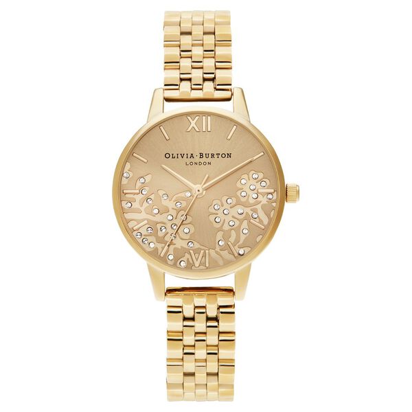Olivia Burton Quartz Analog Golden Dial Stainless Steel Strap Watch for Women - image number 0