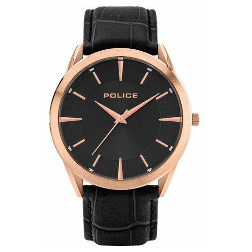 Police analog black dial men's watch shop