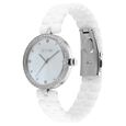 Titan Purple Ceramics Quartz Analog Mother of Pearl Dial White Ceramic Strap Watch For Women - image number 2