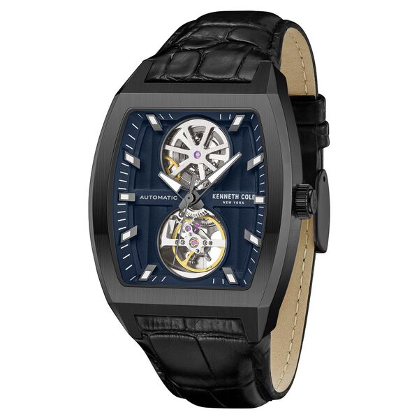 Kenneth Cole Automatic Black Leather Strap Watch For Men - image number 1