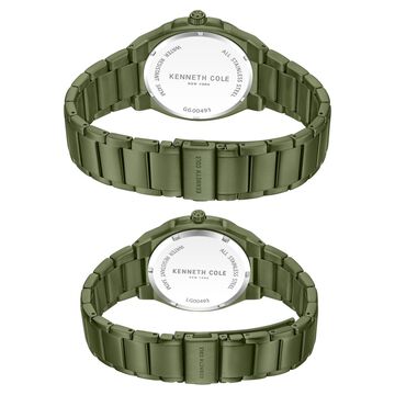 Kenneth Cole Kenneth Cole Quartz Analog Green Dial With Green Stainless Steel Strap Watch for Couple
