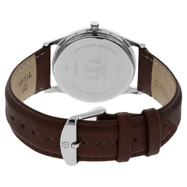 Buy Online Titan Quartz Analog Black Dial Leather Strap Watch for Men ...