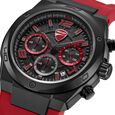 Ducati Quartz Chronograph Black Dial Red Silicone Strap Watch For Men - image number 3