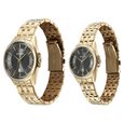 Titan Modern Bandhan Pair Analog with Black Dial Yellow Gold Stainless Steel Strap Watch for Couples - image number 2