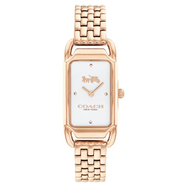 Coach Quartz Analog Silver Dial Rose Gold Stainless Steel Strap Watch For Women - image number 0