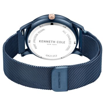 Kenneth Cole Multifunction Blue Dial Stainless Steel Strap Watch For Men