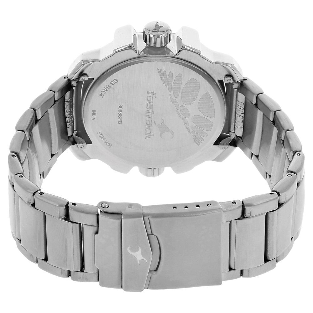 Buy Online Fastrack Quartz Analog Grey Dial Stainless Steel Strap Watch for Guys ns3098sm01 Titan