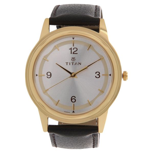 Titan Analog Silver Dial Quartz Leather Strap watch for Men - image number 0