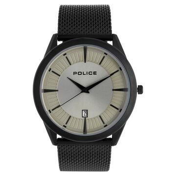 Police Quartz Analog with Date Grey Dial Metal Strap Watch for Men