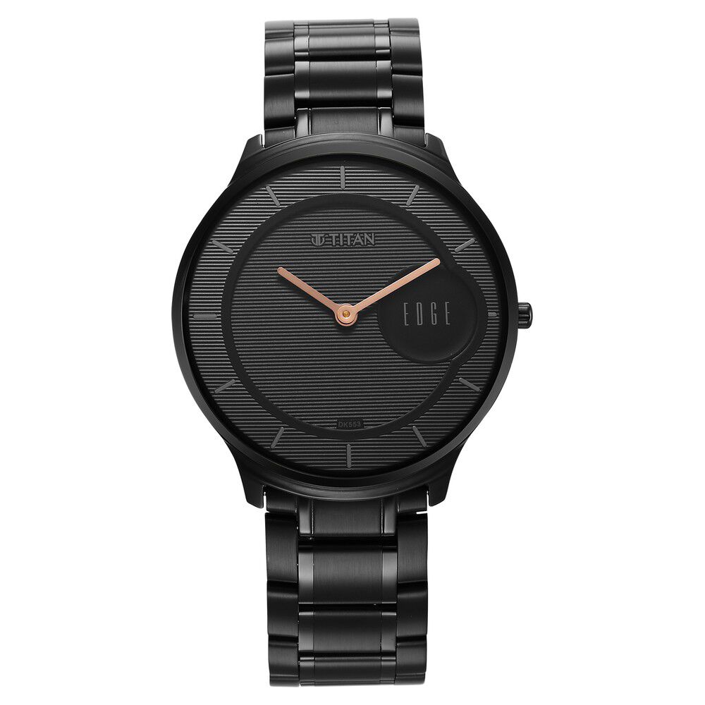 Titan edge analog shop black dial men's watch