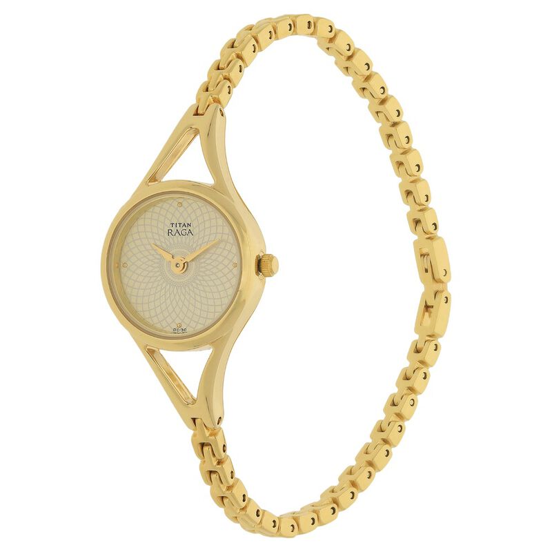 Titan Raga Golden Dial Analog Metal Strap watch for Women - image number 1