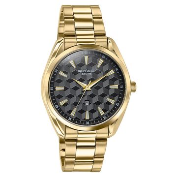 Sonata Poze Quartz Analog Two Toned Dial Golden Colour Stainless Steel Strap Watch For Men
