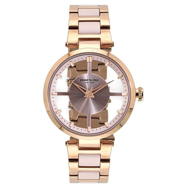 Kenneth Cole Quartz Analog Pink Dial Bimetal Strap Watch for Women - image number 0