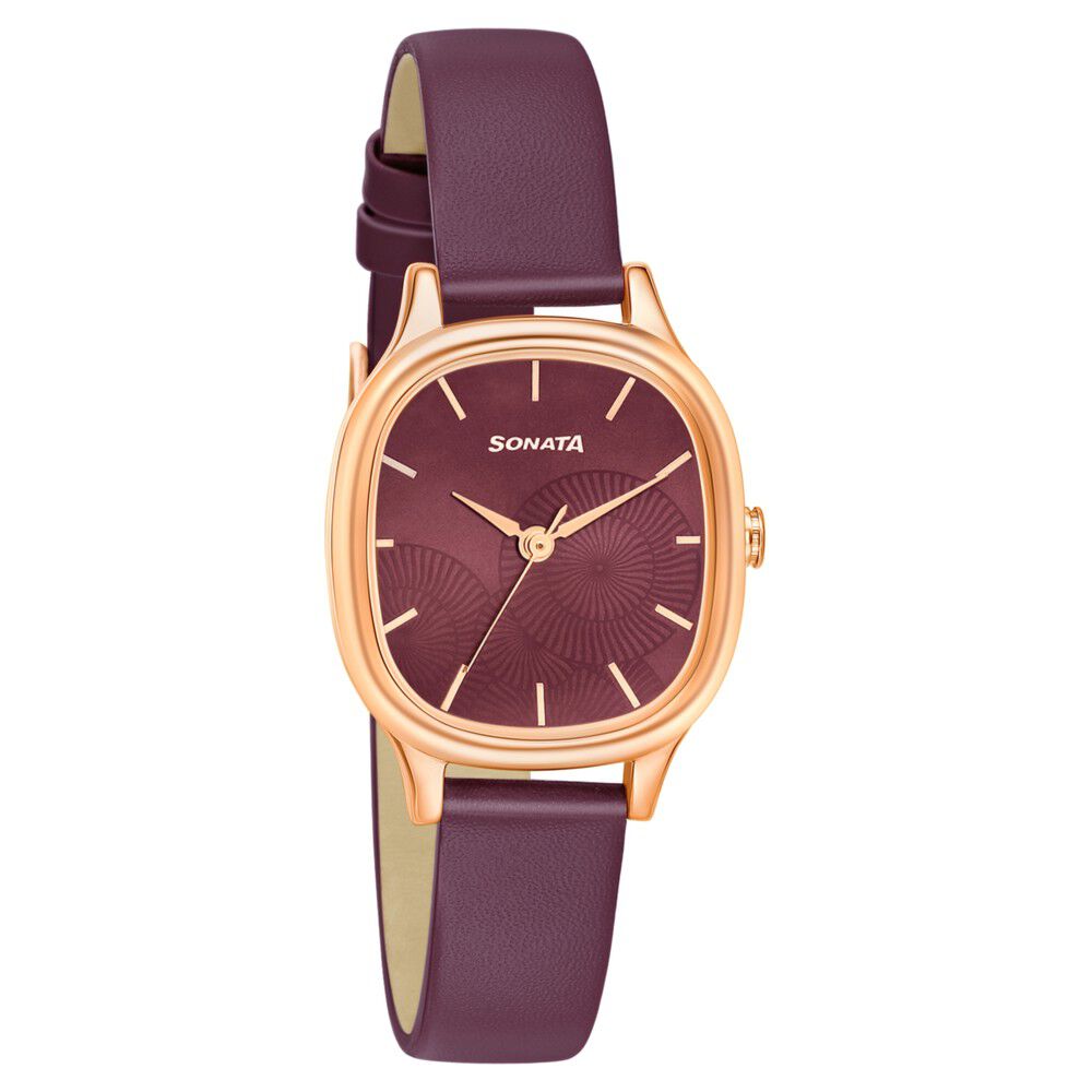 Sonata leather watches for womens store