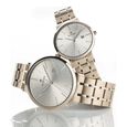 Titan Quartz Analog with Date Blue Dial Stainless Steel Strap Watch for Couple