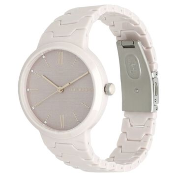 Tommy Hilfiger Quartz Analog Pink Dial Ceramic Strap Watch for Women