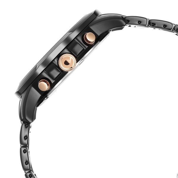 Titan Quartet Black Dial Analog with Day and Date Steel and Ceramic Strap watch for Men - image number 3