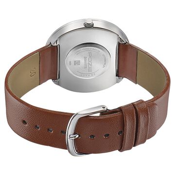 Sonata Poze Quartz Analog Blue Dial Leather Strap Watch for Men