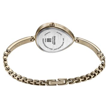 Sonata Colours of Earth Quartz Analog Brown Dial Metal Strap Watch For Women