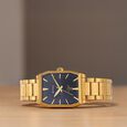 Titan Regalia Opulent Quartz Analog with Day and Date White Dial Golden Metal Strap Watch For Men