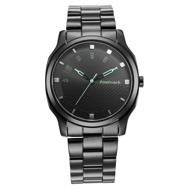 Buy Online Fastrack Stunners Quartz Analog Black Dial Stainless Steel