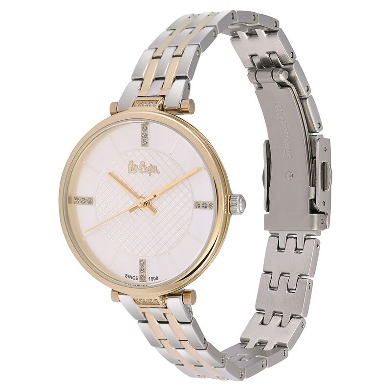 Lee Cooper Quartz Analog Silver Dial Metal Strap Watch for Women - image number 2