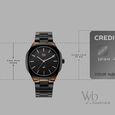 Vyb Challenger By Fastrack Quartz Analog Black Dial Black Stainless Steel Strap Watch For Guys - image number 3