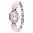 Vyb Muse By Fastrack Quartz Analog Pink Dial Silver PU Leather & Metal Strap Watch For Girls - image number 2