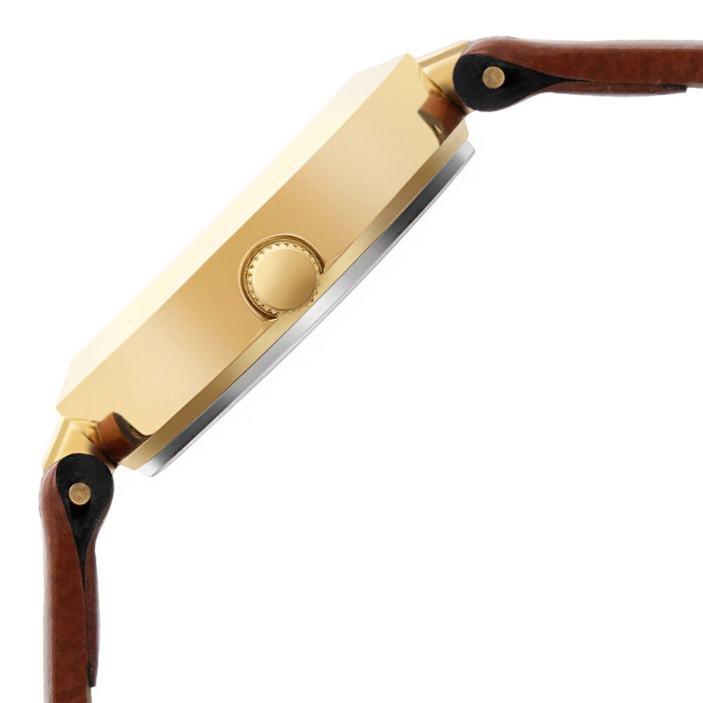 Buy Online Titan Quartz Analog Champagne Dial Leather Strap Watch