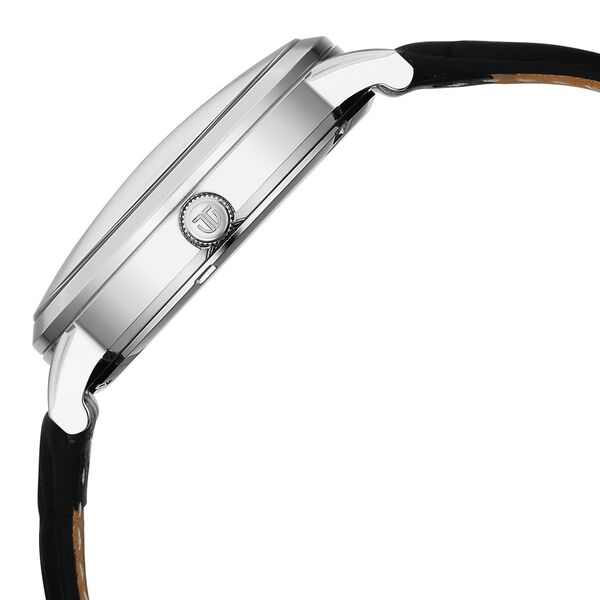 Titan Elegance Analog with Date by Hand and Dark Grey Dial Black Leather Strap Watch for Men - image number 5
