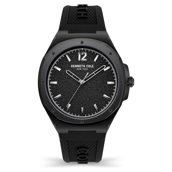 Kenneth Cole Quartz Analog Black Dial Silicone Strap Watch for Men - image number 0