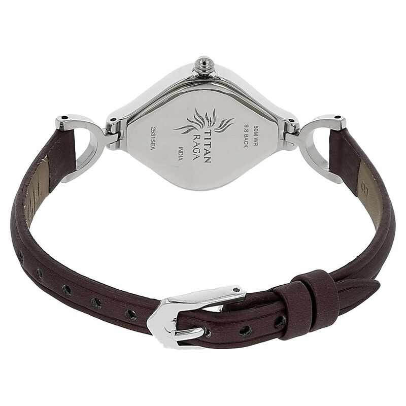 Titan Raga Brown Dial Women Watch With Leather Strap - image number 3