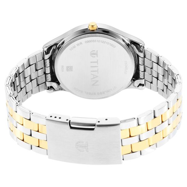 Titan Men's Trendsetter Watch: Chic Blue Dial & Two-Tone Strap - image number 6