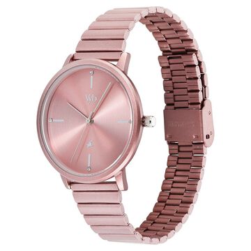 Vyb Bliss By Fastrack Quartz Analog Pink Dial Metal Strap Watch For Girls